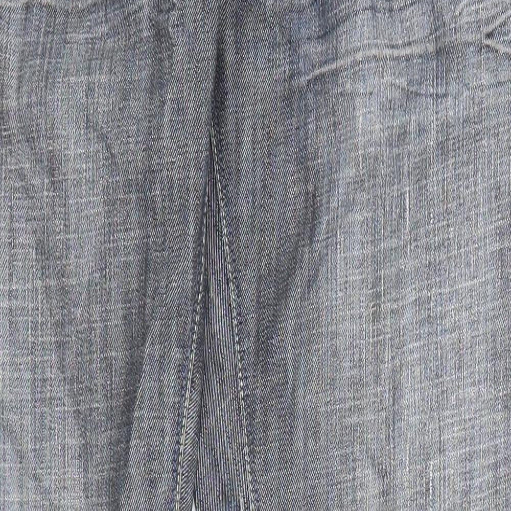 Burton Mens Blue Cotton Straight Jeans Size 32 in L32 in Regular Zip