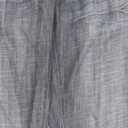 Burton Mens Blue Cotton Straight Jeans Size 32 in L32 in Regular Zip