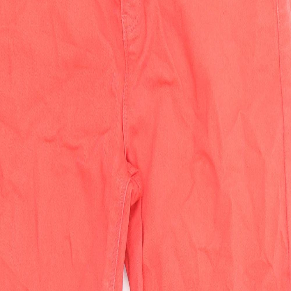 Topshop Womens Red Cotton Skinny Jeans Size 30 in L24 in Regular Zip - Stretch