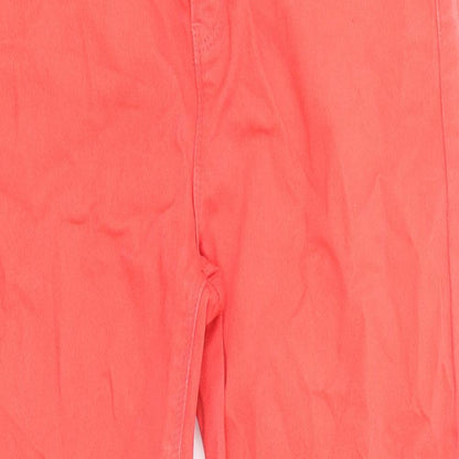 Topshop Womens Red Cotton Skinny Jeans Size 30 in L24 in Regular Zip - Stretch