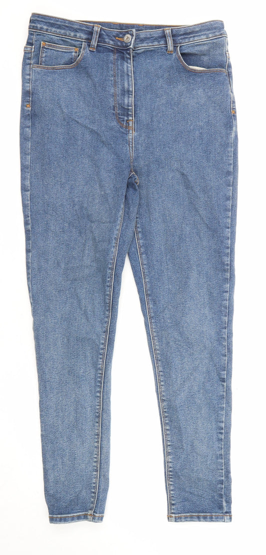 COLLUSION Womens Blue Cotton Skinny Jeans Size 32 in L32 in Regular Zip