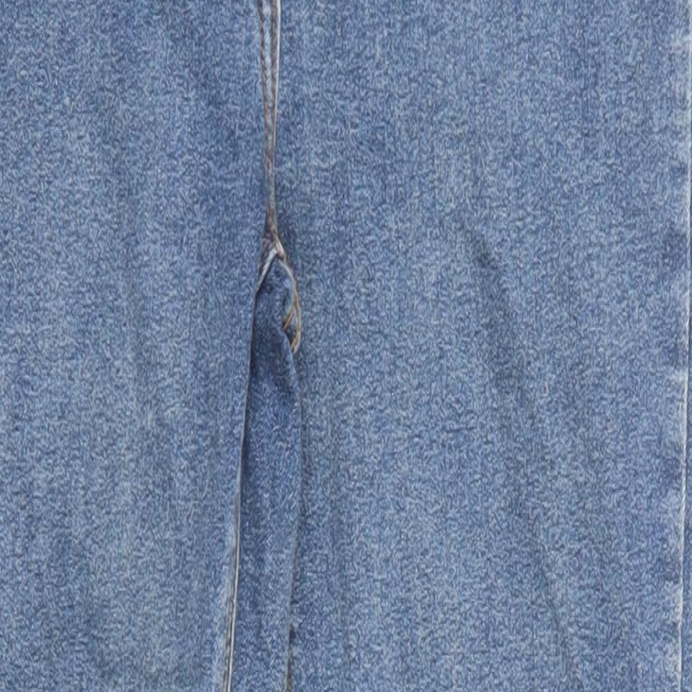 COLLUSION Womens Blue Cotton Skinny Jeans Size 32 in L32 in Regular Zip
