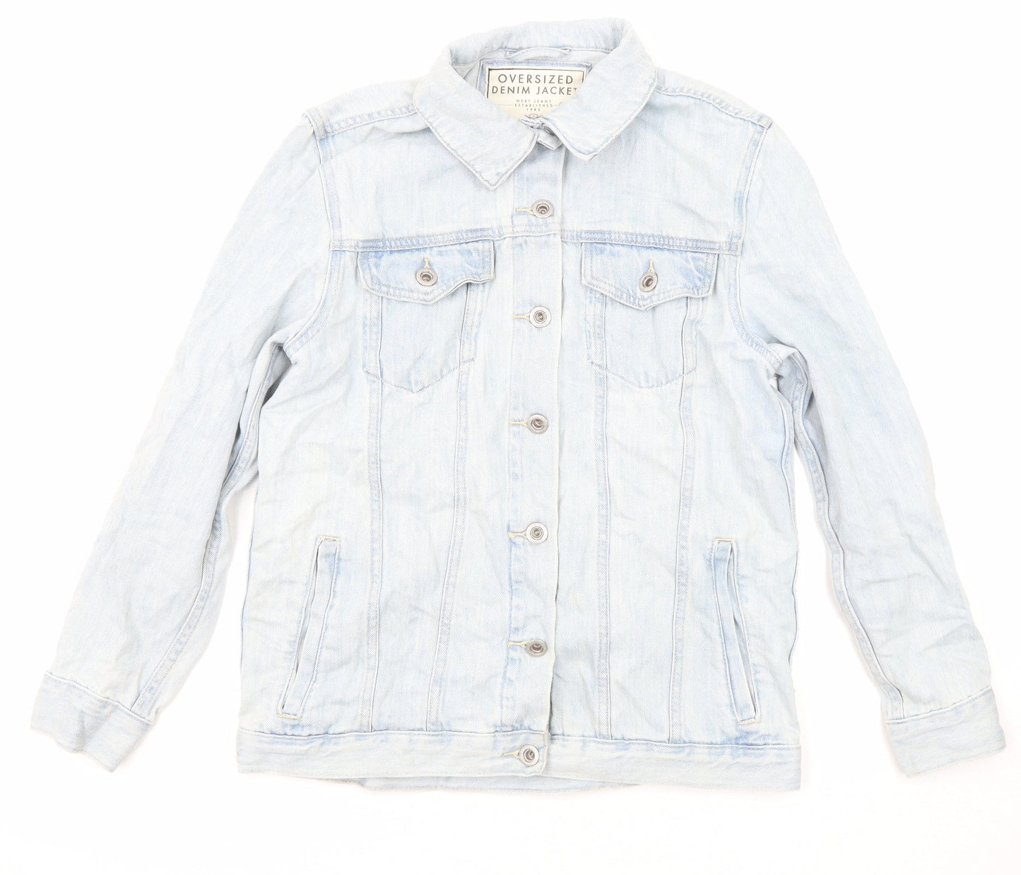 NEXT Womens Blue Jacket Size 10 Button - Pockets