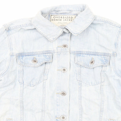 NEXT Womens Blue Jacket Size 10 Button - Pockets