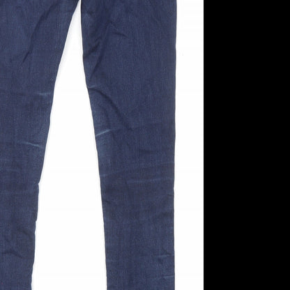 Gap Womens Blue Cotton Skinny Jeans Size 28 in L30 in Regular Zip