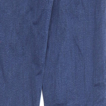 Dorothy Perkins Womens Blue Cotton Skinny Jeans Size 12 L28 in Regular Zip - Raw Hem