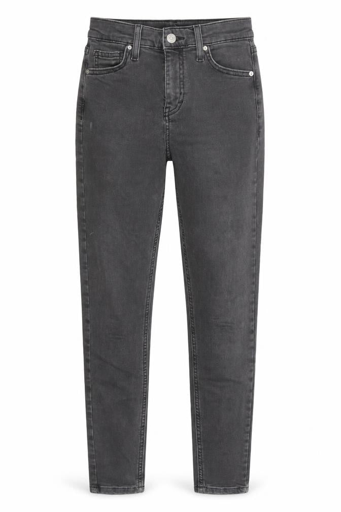 Topshop Womens Grey Cotton Skinny Jeans Size 26 in L32 in Regular Zip