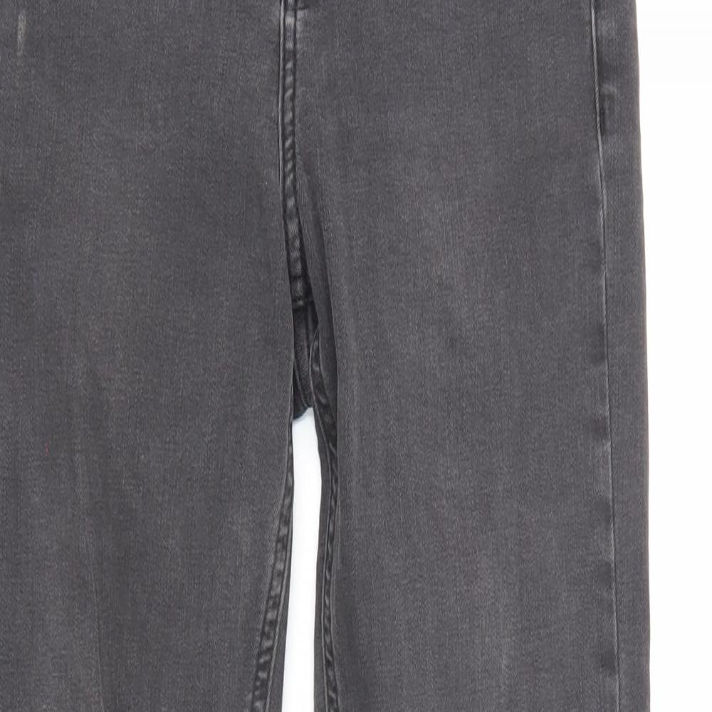 Topshop Womens Grey Cotton Skinny Jeans Size 26 in L32 in Regular Zip