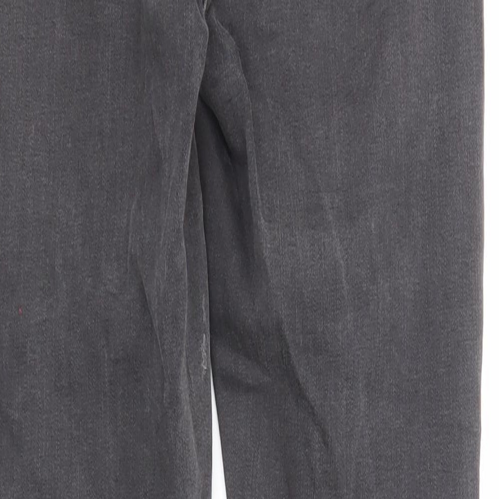 Topshop Womens Grey Cotton Skinny Jeans Size 26 in L32 in Regular Zip