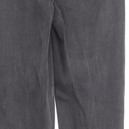 Topshop Womens Grey Cotton Skinny Jeans Size 26 in L32 in Regular Zip