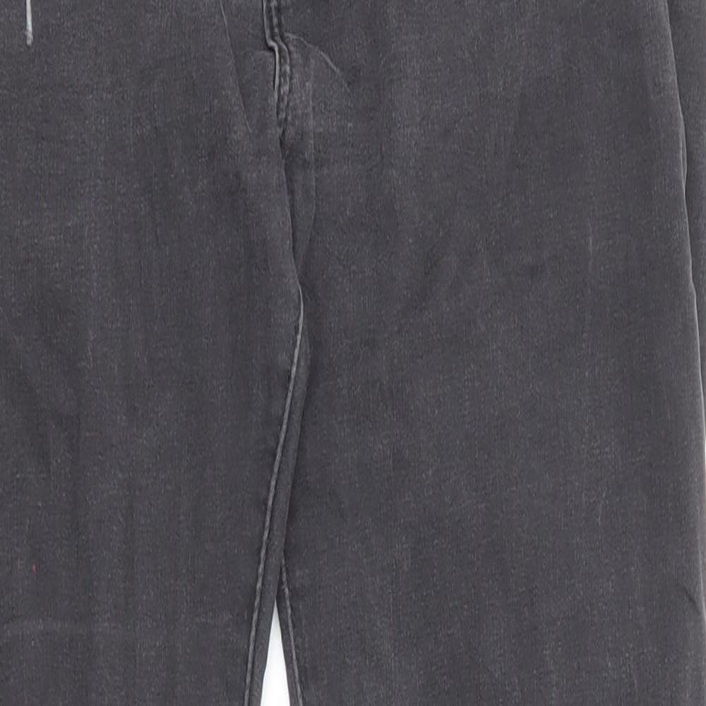 Topshop Womens Grey Cotton Skinny Jeans Size 30 in L30 in Regular Zip