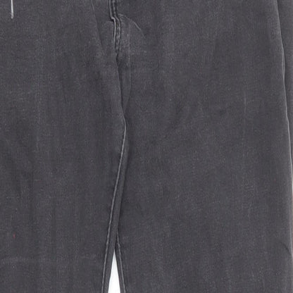 Topshop Womens Grey Cotton Skinny Jeans Size 30 in L30 in Regular Zip