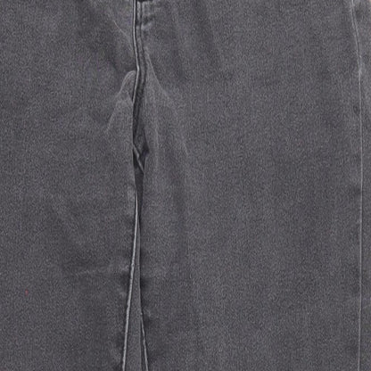 Denim & Co. Womens Grey Cotton Skinny Jeans Size 12 L27 in Regular Zip