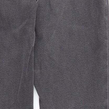 Denim & Co. Womens Grey Cotton Skinny Jeans Size 12 L27 in Regular Zip