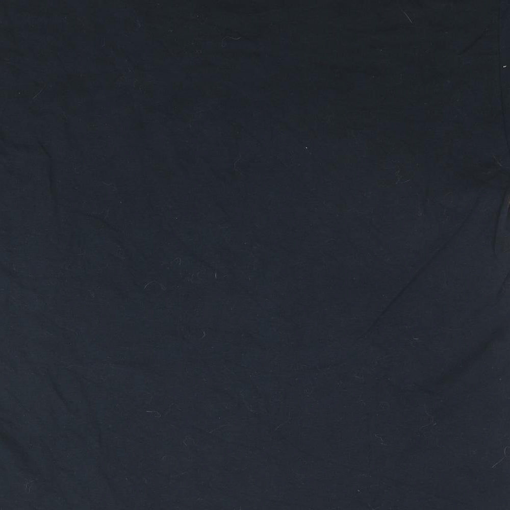 Love Island Mens Black Cotton T-Shirt Size L Round Neck