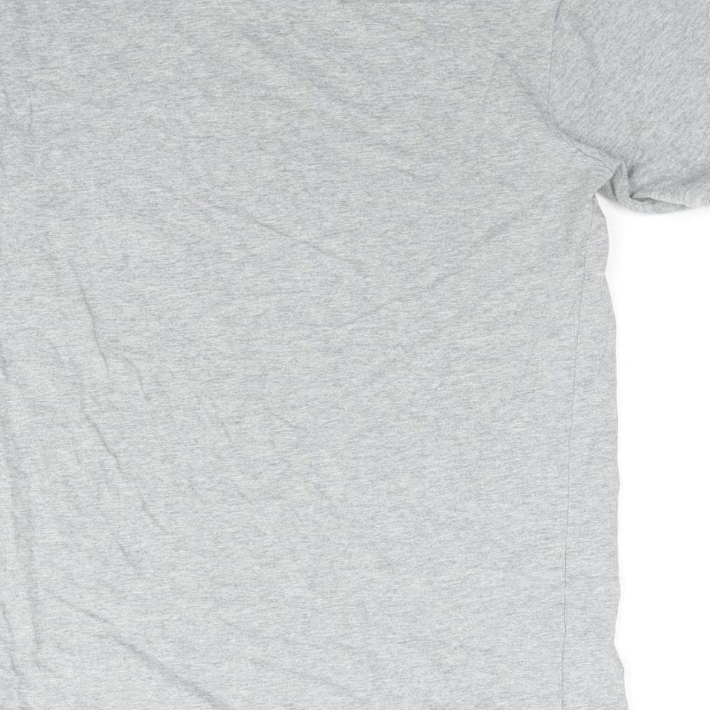 Sergio Tacchini Womens Grey Cotton Basic T-Shirt Size 4 Round Neck