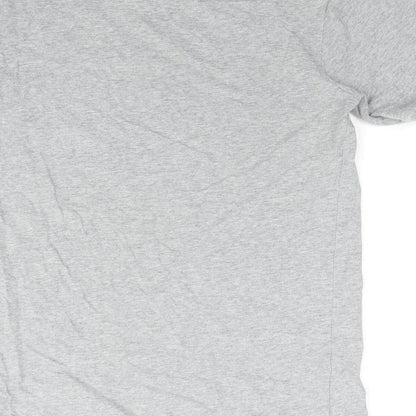 Sergio Tacchini Womens Grey Cotton Basic T-Shirt Size 4 Round Neck