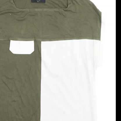 Womens UK Size 10 NEXT Green Basic T-Shirt