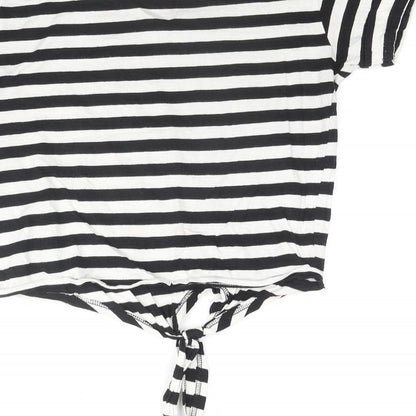Womens UK Size 10 Love Island Black Basic T-Shirt