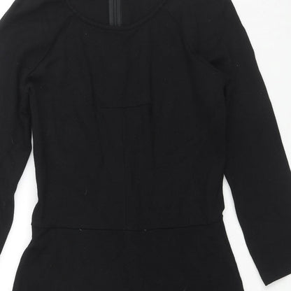 Baukjen Womens Black Viscose Shift Size 12 Round Neck Zip