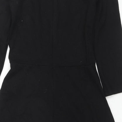Baukjen Womens Black Viscose Shift Size 12 Round Neck Zip