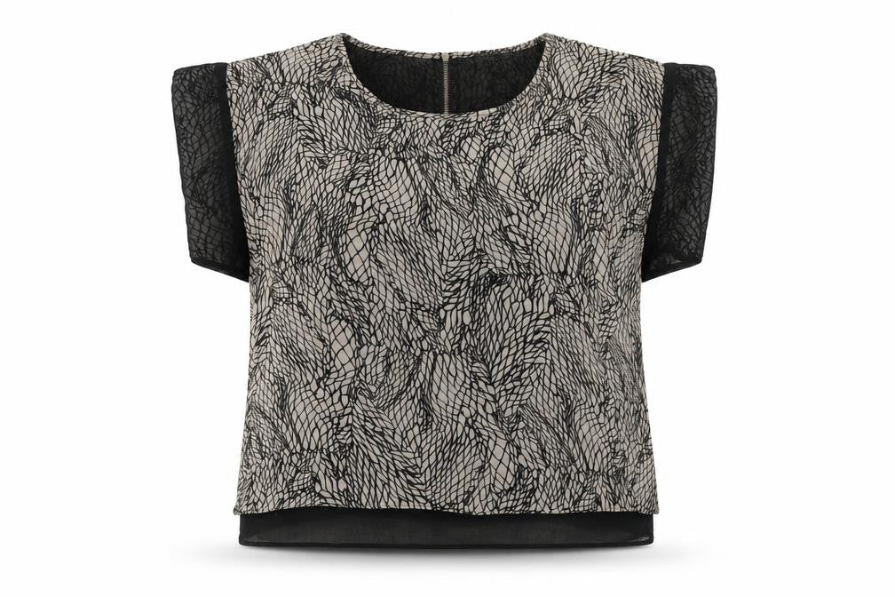 Womens UK Size 10 Topshop Black Basic T-Shirt