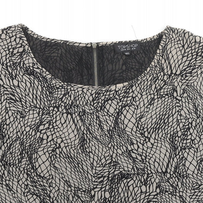 Womens UK Size 10 Topshop Black Basic T-Shirt