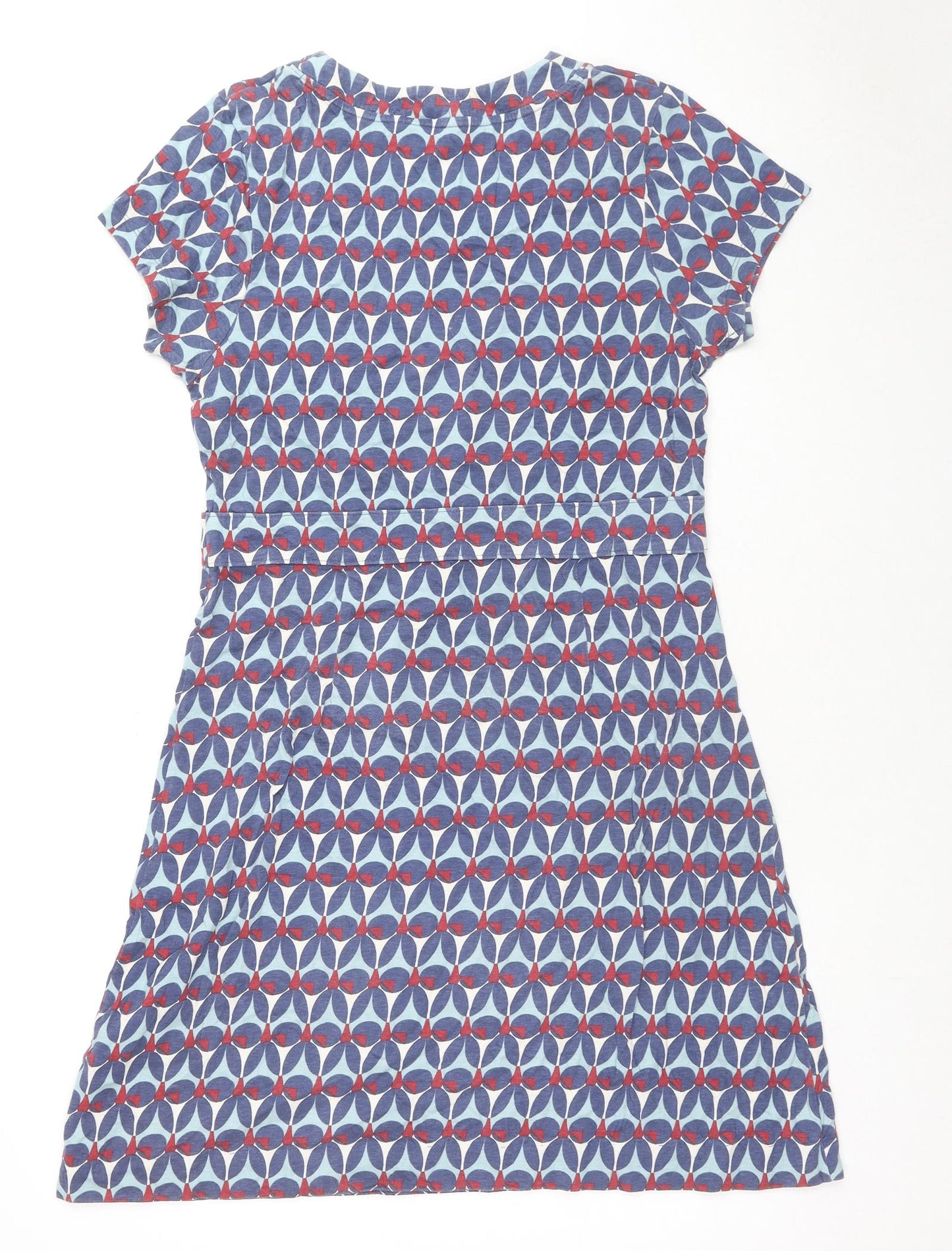 Mudd & Water Womens Black Geometric Cotton Fit & Flare Size 14 Round Neck Pullover