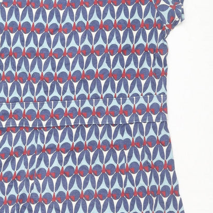 Mudd & Water Womens Black Geometric Cotton Fit & Flare Size 14 Round Neck Pullover