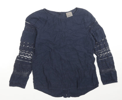 Womens UK Size XS VERO MODA Blue Basic Blouse