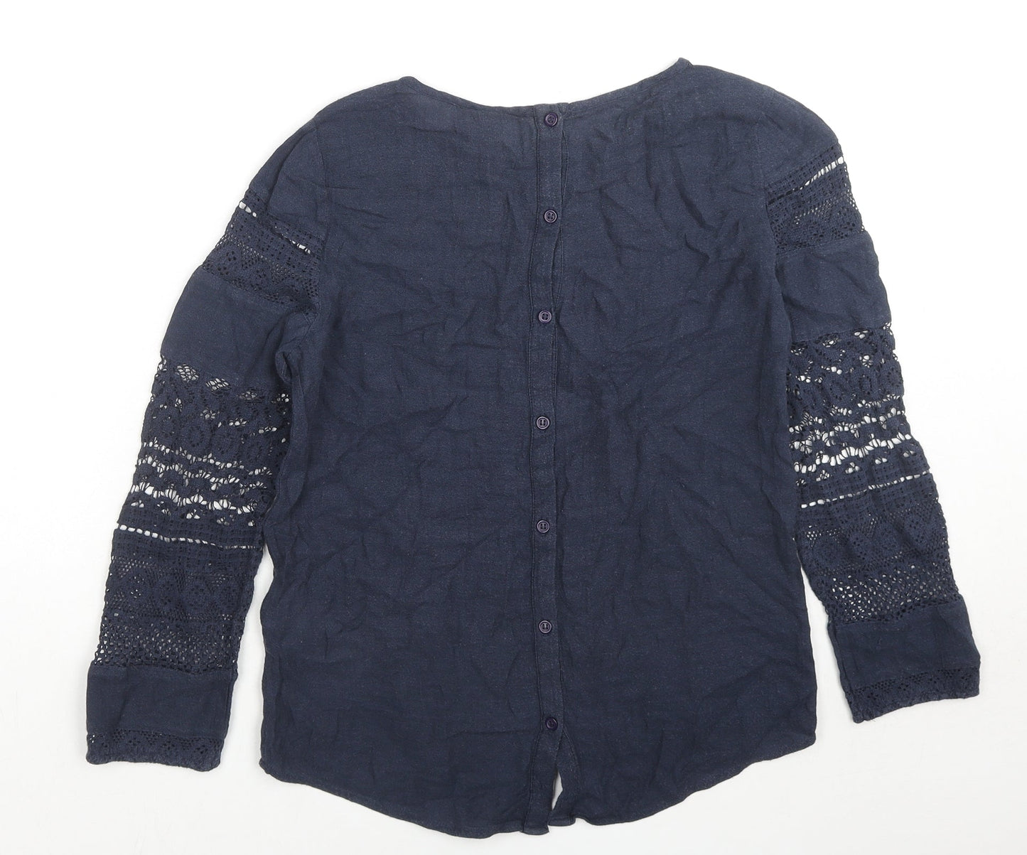 Womens UK Size XS VERO MODA Blue Basic Blouse