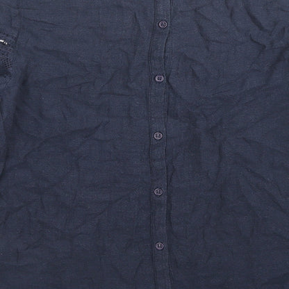 Womens UK Size XS VERO MODA Blue Basic Blouse