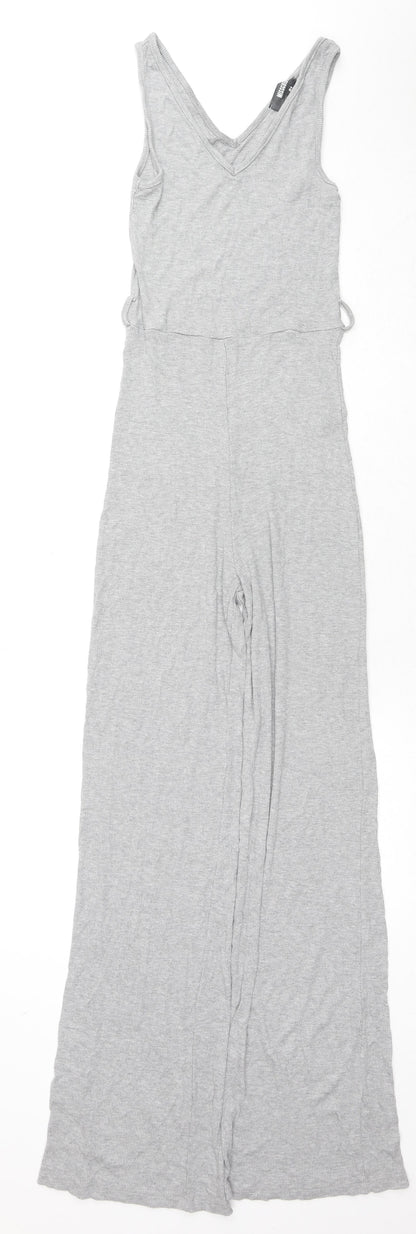 Missguided Womens Grey Paisley Viscose Jumpsuit One-Piece Size 6 L30 in Pullover