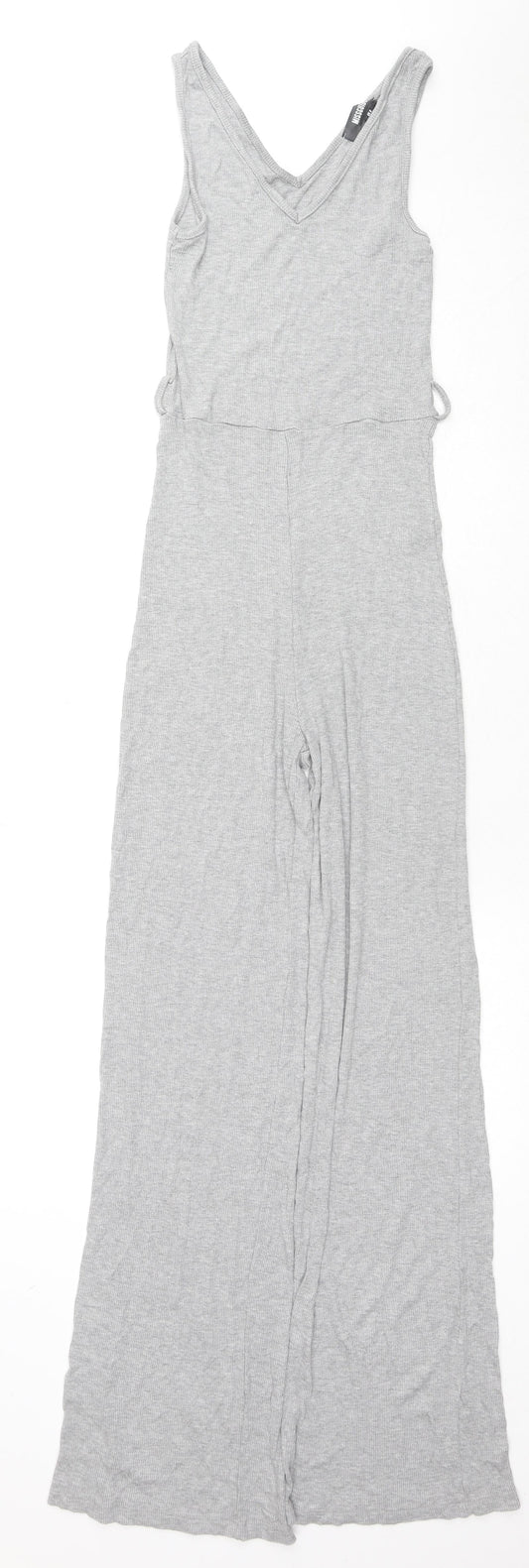 Missguided Womens Grey Paisley Viscose Jumpsuit One-Piece Size 6 L30 in Pullover
