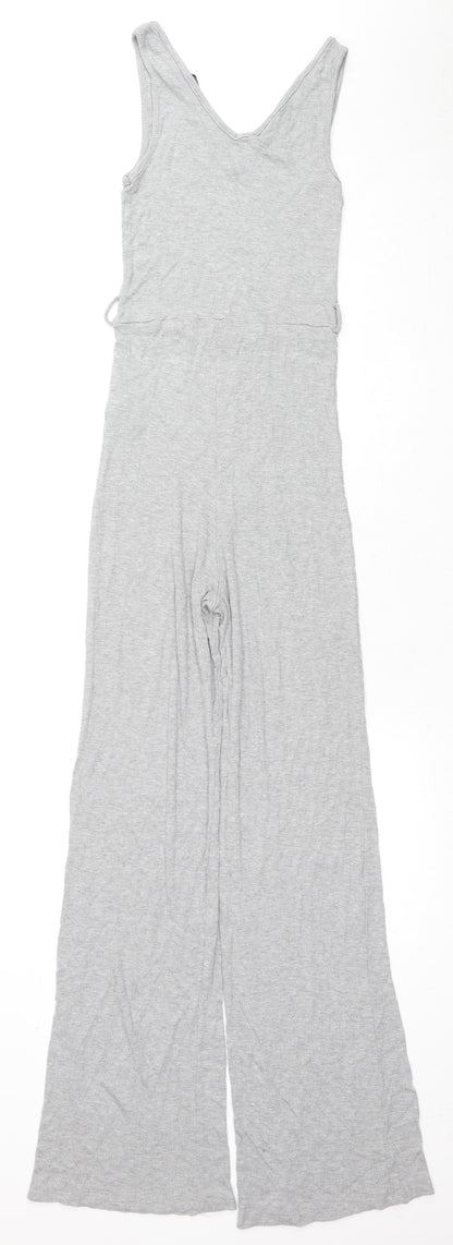 Missguided Womens Grey Paisley Viscose Jumpsuit One-Piece Size 6 L30 in Pullover