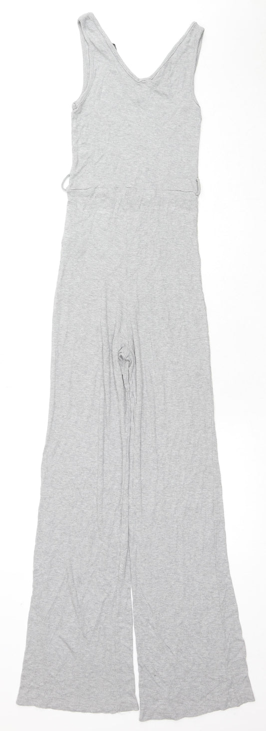 Missguided Womens Grey Paisley Viscose Jumpsuit One-Piece Size 6 L30 in Pullover