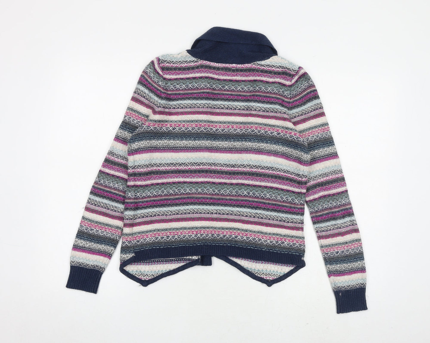 Womens UK Size 10 Indigo Multicoloured Cardigan Jumper