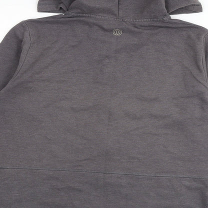 Marika Womens Grey Cotton Full Zip Hoodie Size L Zip