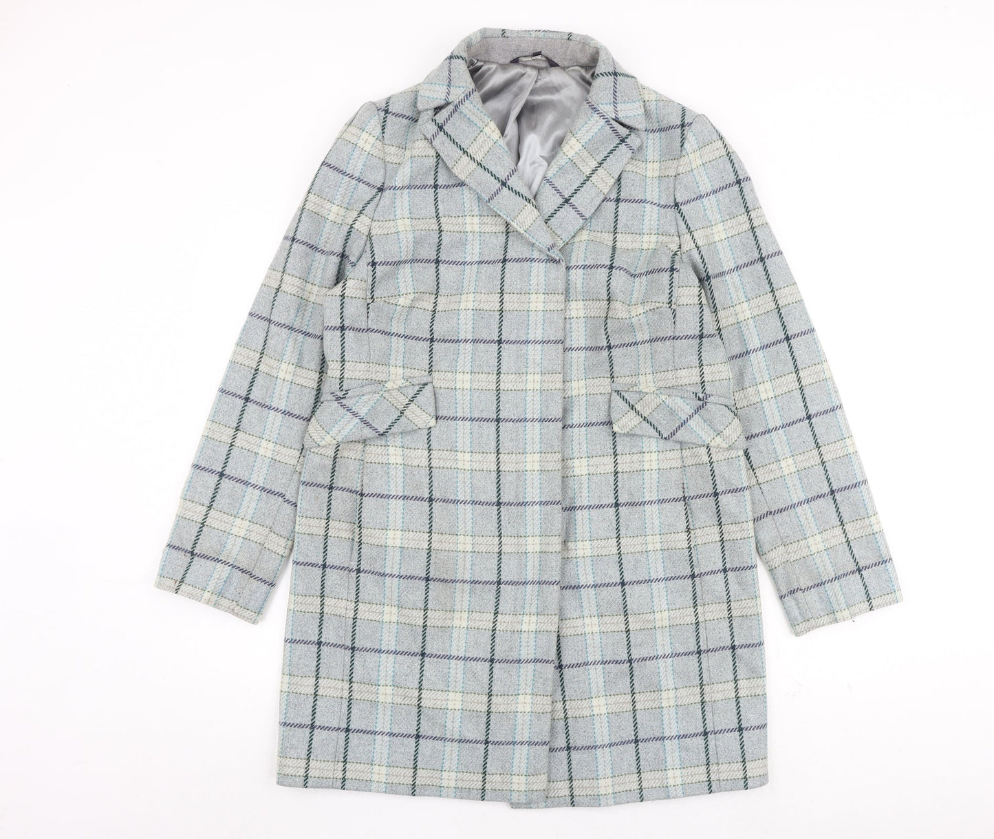 Womens UK Size 12 Marks and Spencer Blue Overcoat