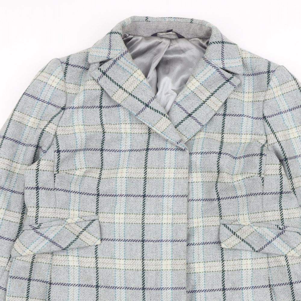 Womens UK Size 12 Marks and Spencer Blue Overcoat