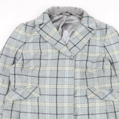 Womens UK Size 12 Marks and Spencer Blue Overcoat
