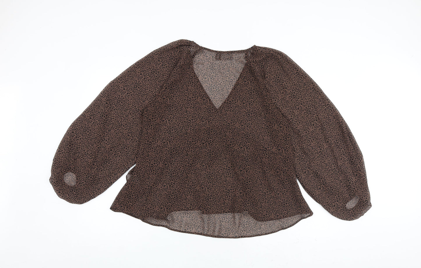 Womens UK Size 10 ASOS Brown Basic Blouse