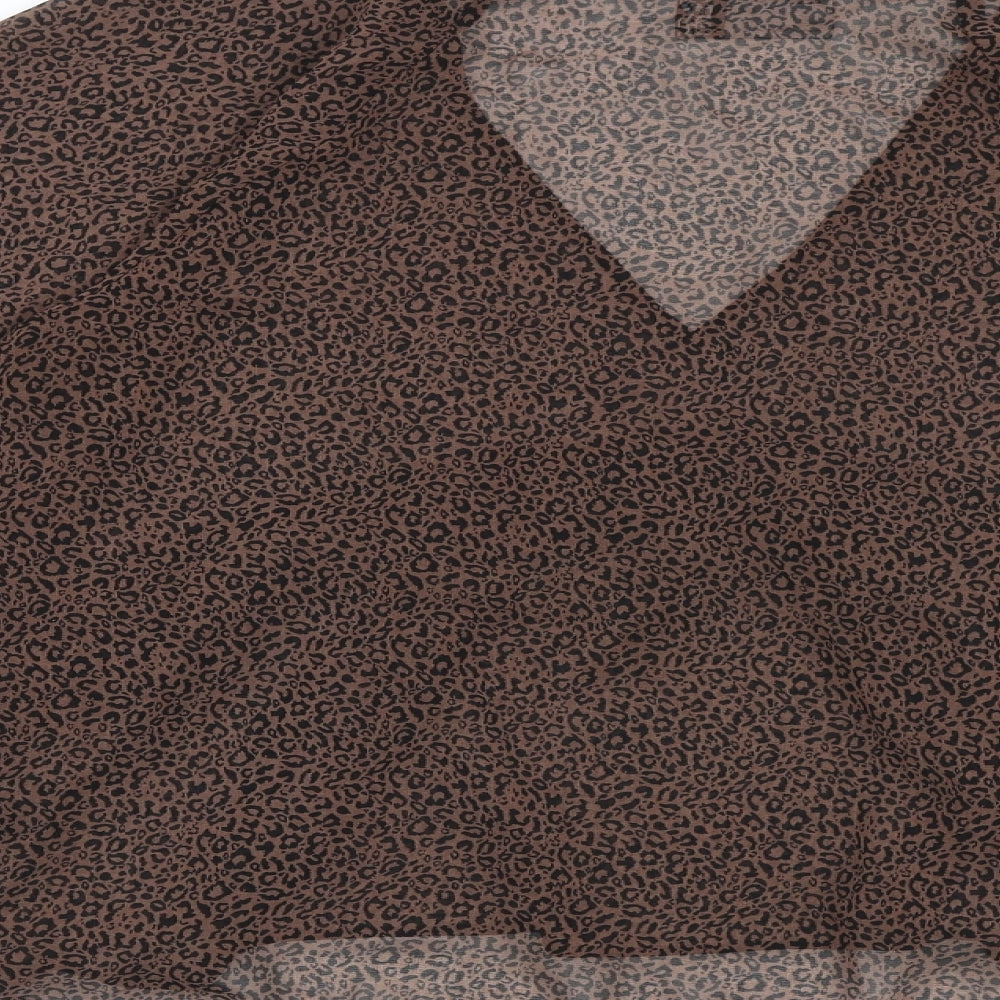 Womens UK Size 10 ASOS Brown Basic Blouse