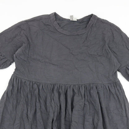 ASOS Womens Grey 100% Cotton A-Line Size 10 Round Neck Pullover