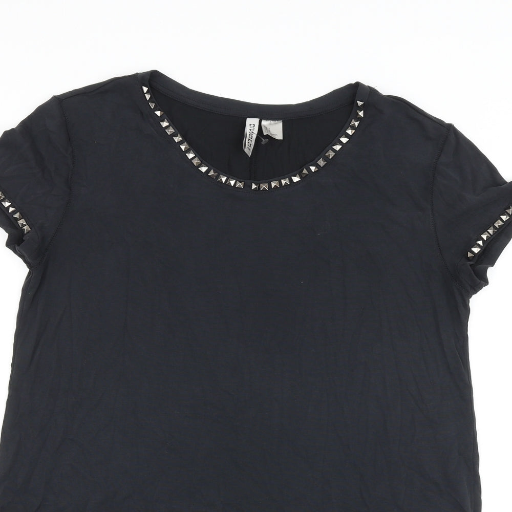 Womens UK Size S H&M Grey Basic T-Shirt