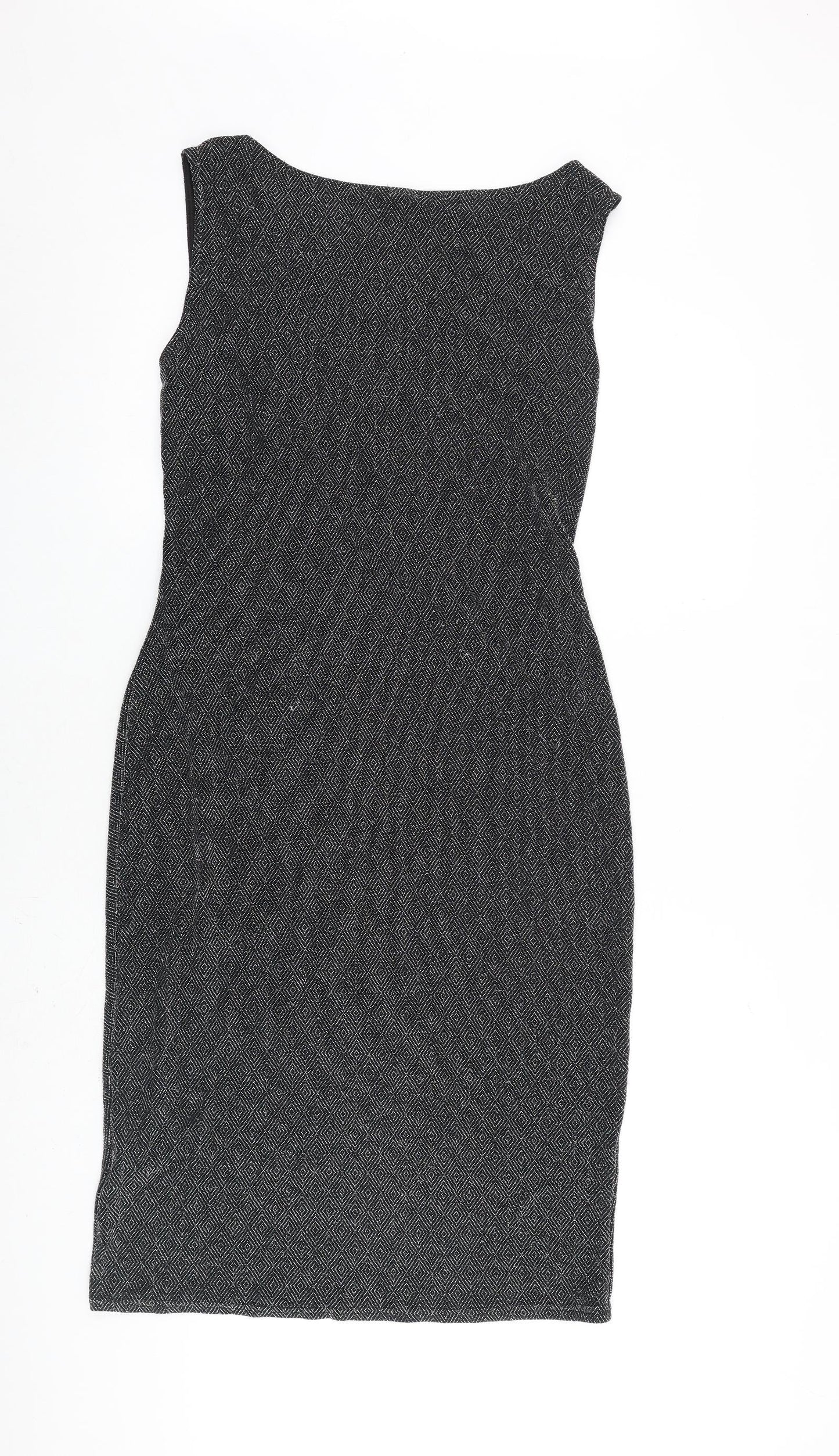 IZABEL LONDON Womens Black Nylon A-Line Size 16 Round Neck Pullover