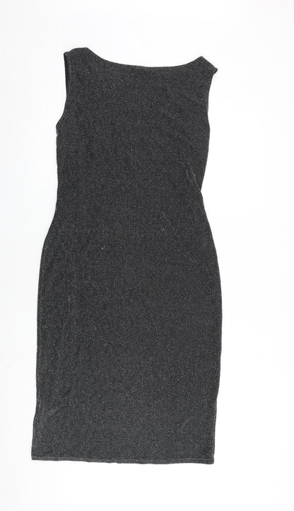 IZABEL LONDON Womens Black Nylon A-Line Size 16 Round Neck Pullover