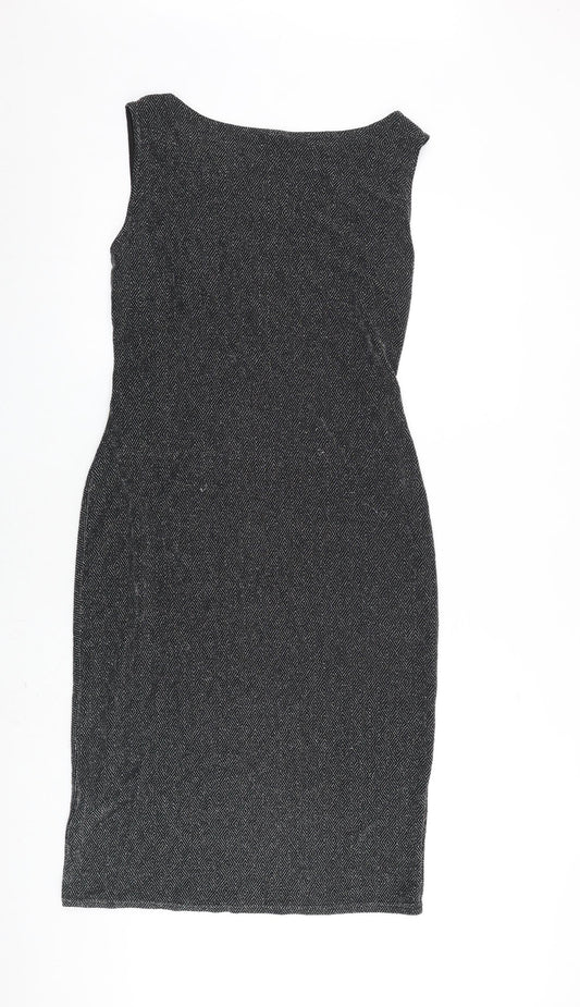 IZABEL LONDON Womens Black Nylon A-Line Size 16 Round Neck Pullover