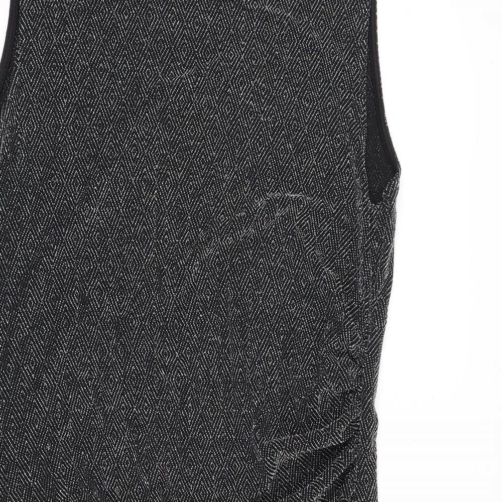 IZABEL LONDON Womens Black Nylon A-Line Size 16 Round Neck Pullover