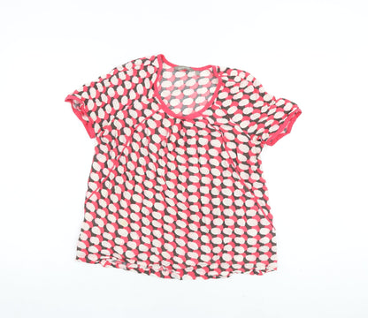 Womens UK Size 8 Sandwich Multicoloured Basic T-Shirt